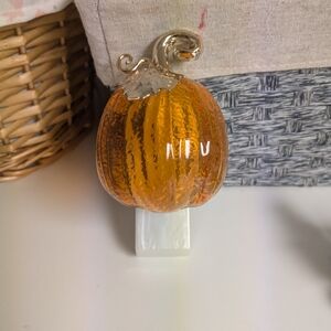Orange Glass Pumpkin Decor